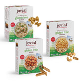 Jovial farfalle pack front showing organic gluten-free benefit