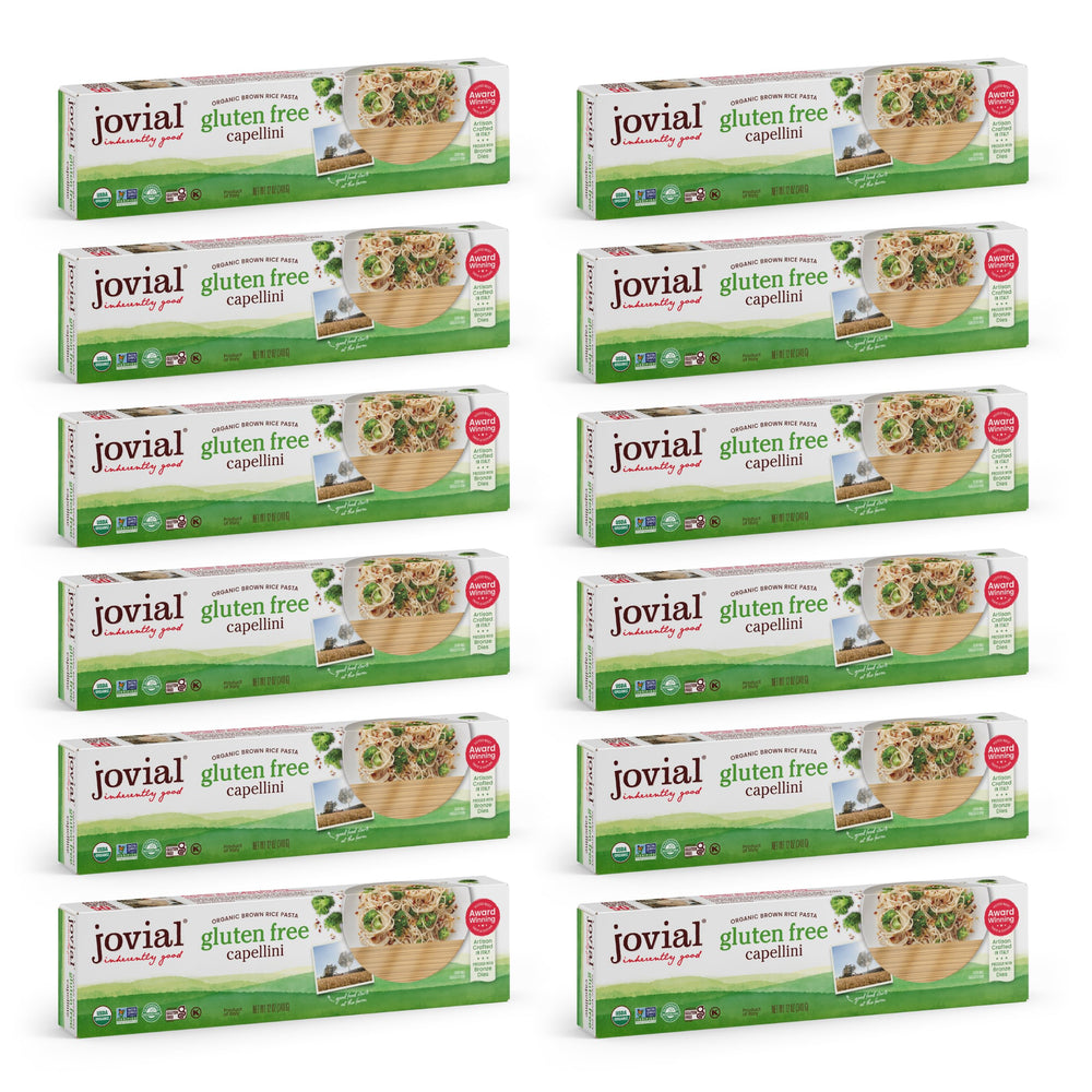 Jovial capellini front packaging showing organic and gluten-free benefits