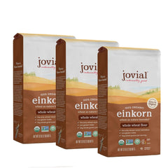 Jovial front packaging showing organic einkorn flour and benefits
