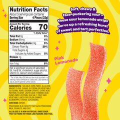 JOYRIDE close-up of sour strip texture highlighting chewability and natural color