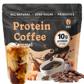 JRR front packaging showing product name and caramel flavor, conveys convenience