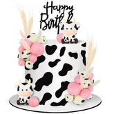 Jspupifip front packaging showing all 25 pink cow cake pieces, ideal for themed parties