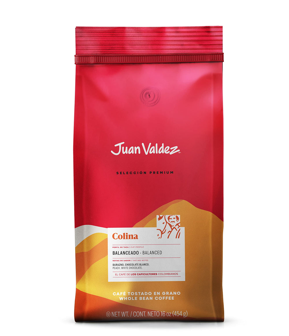 Juan Valdez Colina front packaging showing brand and roast for easy shelf recognition and choice
