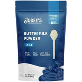 Judee's brand front pouch showing product packaging and shelf-stable convenience