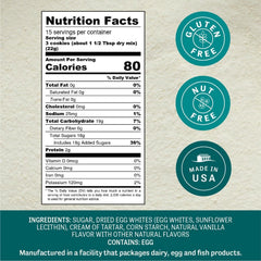 Judee's Gluten Free ingredient panel close-up displaying allergen information for safe use