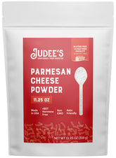Judee's Gluten Free pouch front showing resealable bag and size benefit