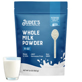Judee's front packaging showing pouch and product name, conveys shelf stability