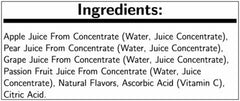 Juicy Juice close-up of cap and label emphasizing easy-open seal and portion control