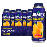 jumex front packaging showing 12-pack and label with authentic mango flavor benefit