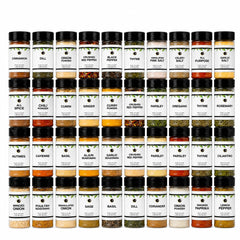 June Moon front packaging showing 40-piece spice kit and organized jars for easy access