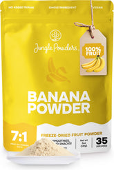 Jungle Powders front of bag showing branding and 5 oz size, convenient pantry storage