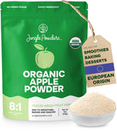 Jungle Powders front packaging showing 5 oz organic apple powder and benefits