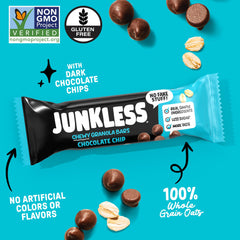 JUNKLESS individually wrapped bar ready for grab-and-go convenience