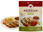 Just Add Luv front packaging showing two birria spice bombs and benefits