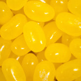 Just Candy front packaging showing lemon jelly beans and portioning benefit