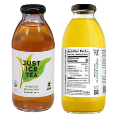Just Ice Tea Moroccan Mint served in a glass with mint leaves for cooling refreshment