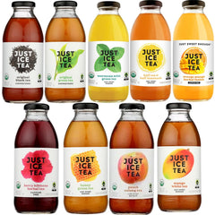 Just Ice Tea variety pack front view showing assorted bottles and convenience