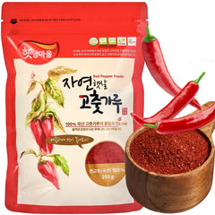 K FOOD packaging front view shows authentic gochugaru and clear resealable pouch benefit