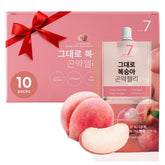 K FOOD front packaging showing 10-pack and peach image for easy recognition