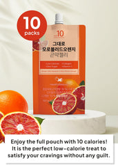 K FOOD KOREAN FOOD pouch squeezed from hand demonstrating easy on-the-go use