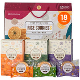 K FOOD KOREAN FOOD gift box front view showing 18-pack and flavor labels