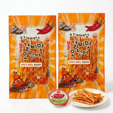 K-Herb front packaging showing spicy BBQ squid jerky, convenient snacking