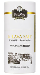 K-LAVA SALT front packaging showing brand and crystal jar, highlights artisanal quality