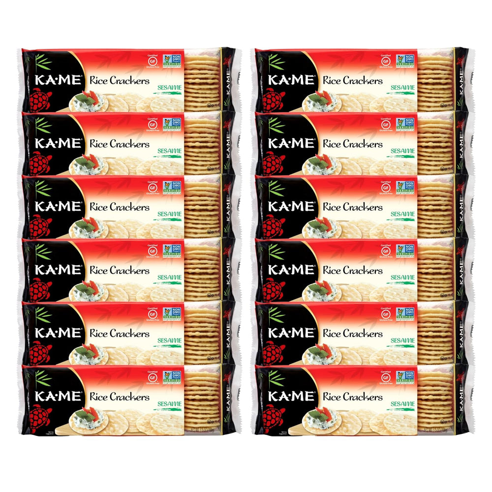 KA-ME sesame front packaging showing convenience and crisp flavor