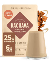 Ka'Chava tub front view showing Cinnamon French Toast benefit of complete meal