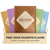 Ka'Chava front packaging variety pack showing five travel-ready meal shakes and benefits