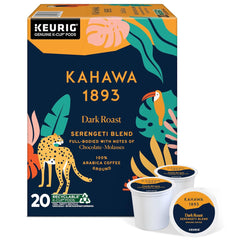 KAHAWA 1893 front packaging showing Serengeti Blend and recyclable message benefits