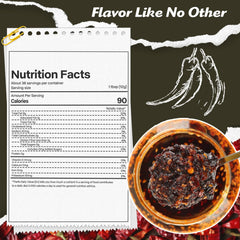 Kah's Journey close-up of chili flakes and toasted garlic, delivers crunchy texture