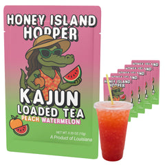 KaJun LOADED TEA front view of Honey Island Hopper packets showing packaging and convenience