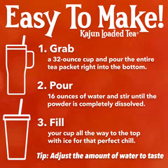 KaJun LOADED TEA mixed iced glass showcasing refreshing tropical taste and cold hydration