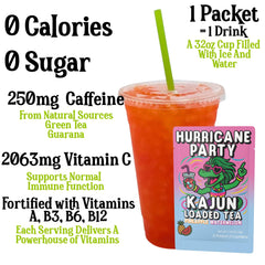 KaJun LOADED TEA packet texture close-up highlighting easy-tear convenience and portability