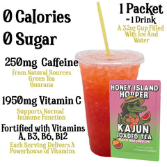 KaJun LOADED TEA single packet close-up highlighting easy tear-open pouch and portability benefit