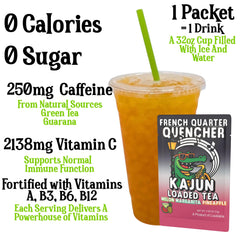 KaJun LOADED TEA single-serve packet close-up emphasizing portability and convenience