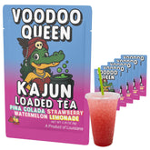 KaJun LOADED TEA front packet showing Voodoo Queen flavor and benefits