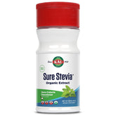 KAL Sure Stevia front packaging showing organic label and size, lasting sweetness