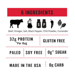 Kalahari Biltong in hand to show portion size and portable protein snack benefit