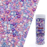 KANDLRIK purple series bottle front view showing label and pearls for easy storage