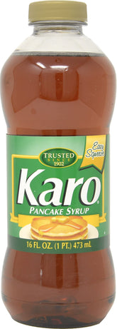 KARO front packaging showing two 16 oz bottles and purchase value
