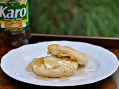 KARO poured over pancakes in kitchen, adding rich flavor and shine