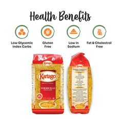 Kartago vermicelli close-up texture of thin semolina strands highlighting quality