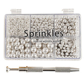 KASVAN front packaging showing 118g silver sprinkles and gift box, elegant presentation