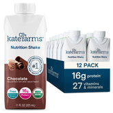 Kate Farms chocolate front packaging showing organic certification and protein benefit