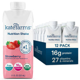 Kate Farms front packaging showing strawberry bottle and branding benefits
