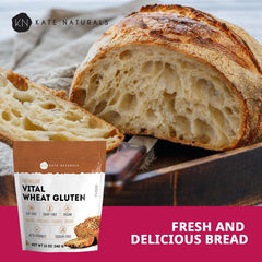 Kate Naturals seitan loaf sliced to show meaty texture and protein-rich result