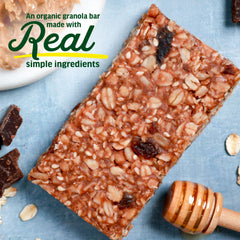 Kate's unwrapped bar close-up highlighting creamy peanut butter and dark chocolate chunks for texture