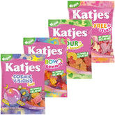 Katjes front packaging showing all four vegan gummy bags and easy gifting